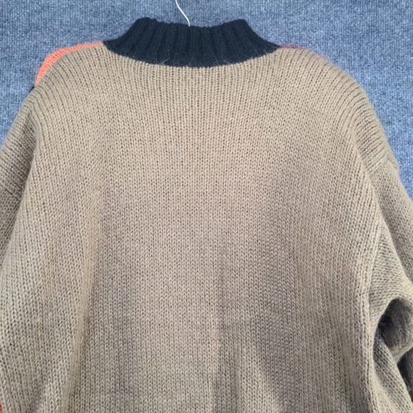 Cervelle Women's Acryclic Mohair Blend Cardigan Multi L Fall Leaf Pattern Knit - Picture 3 of 12